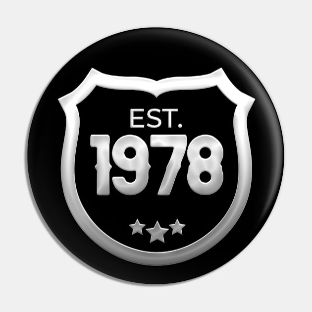 EST. 1978 - Premium Vintage Product Pin by The lantern girl