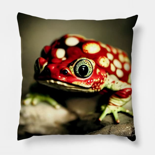 My Fungal Frog Pillow by Kazaiart