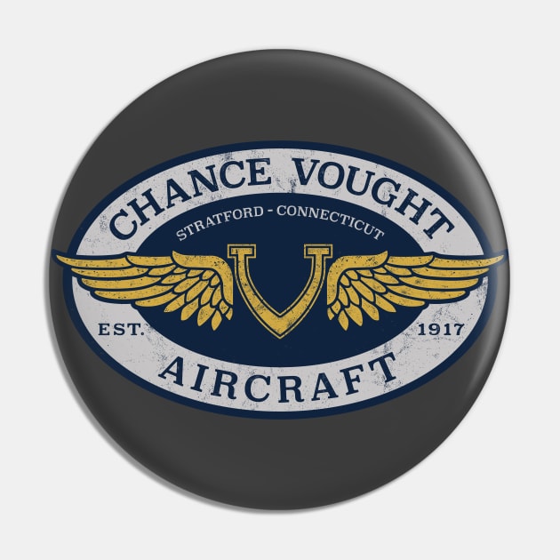 Vought Aircraft Logo Pin by 909 Apparel