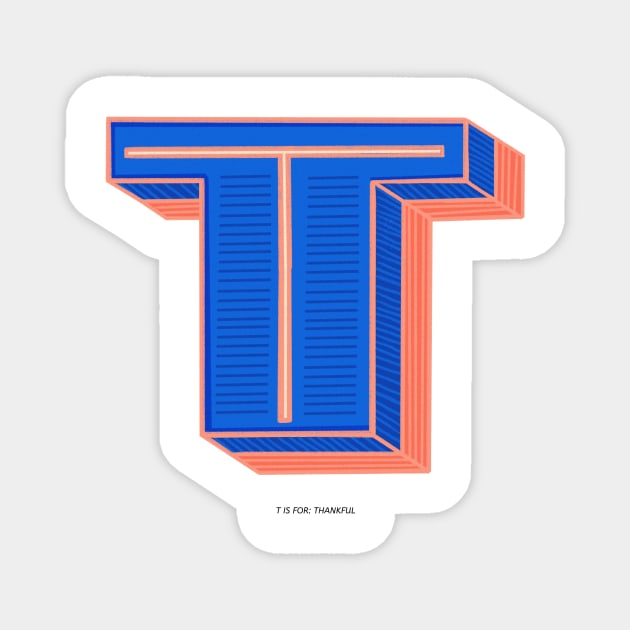 T initial Magnet by asian tee