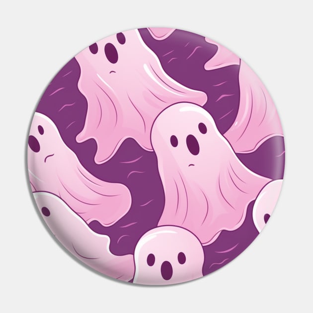 Cute pink ghosts pattern halloween Pin by Andrew World