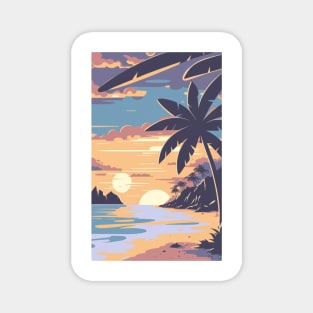 Sunset at the beach Magnet