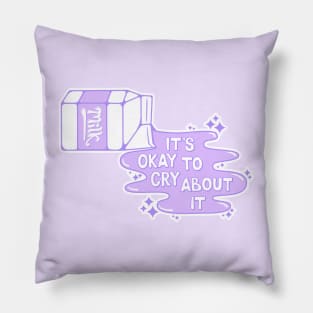 Cry Over Spilled Milk (Purple) Pillow