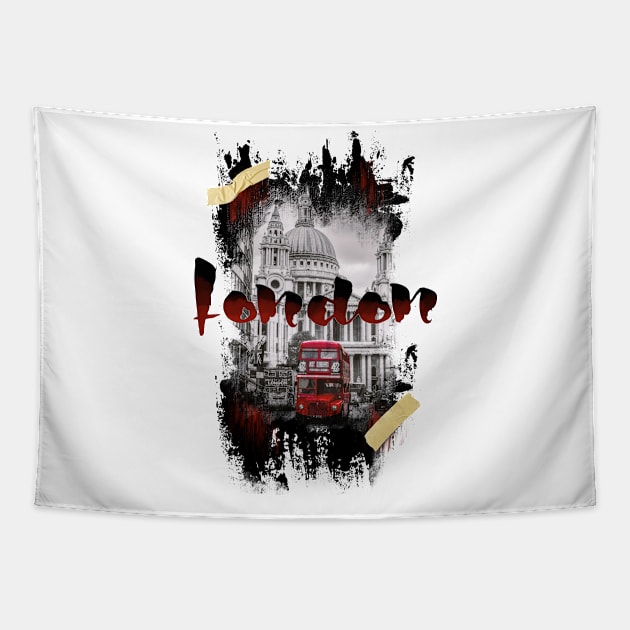 London city design Tapestry by SAN ART STUDIO 