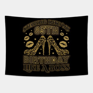 Stepping into my 85th Birthday Boss Tapestry