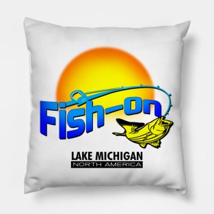 Fish On Lake Michigan Pillow