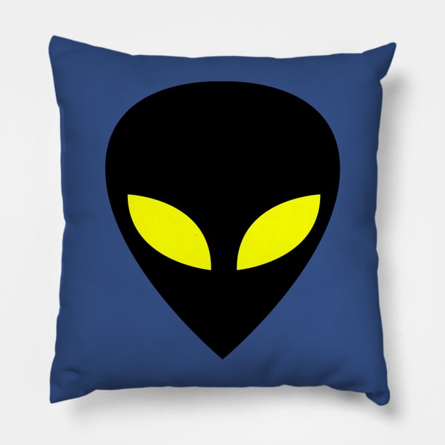 Alien in the Night Pillow by roswellboutique