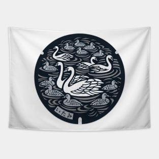 Itami Manhole Cover Art Alternative Color Tapestry