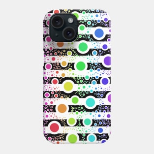 Groovy Retro Rainbow Circles and Stripes Phone Case