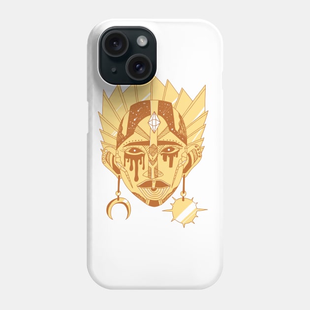 Terracotta African Mask No 12 Phone Case by kenallouis