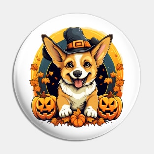 Halloween Pembroke Welsh Corgi Dog #4 Pin