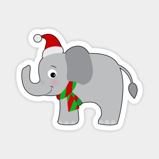 Cute Christmas Elephant Magnet