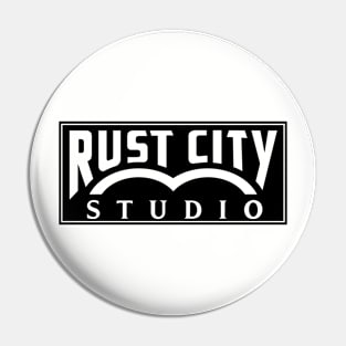 Rust City Studio Logo (Black, Pocket Tee) Pin