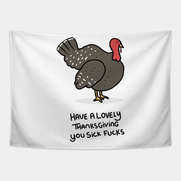 Grumpy Turkey Tapestry by grumpyanimals