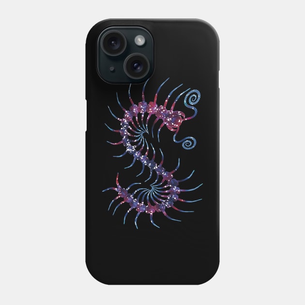 Bright Galaxy Centipede Phone Case by IgorAndMore