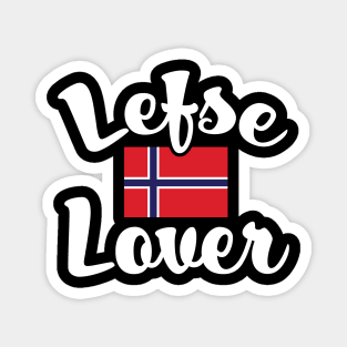 Lefse Lover Norwegian Flag Magnet