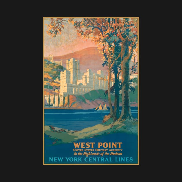 1927 New York Central Lines Railroad Poster - West Point New York by MatchbookGraphics