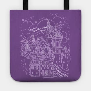 Long live castle and dragons in white Tote