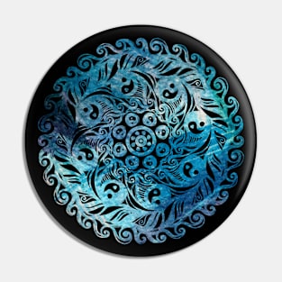 Yin Yang Mandala Pin