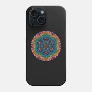 Psychedelic Kaleidoscopic Multi-Color Mandala Number 1 Circle Phone Case