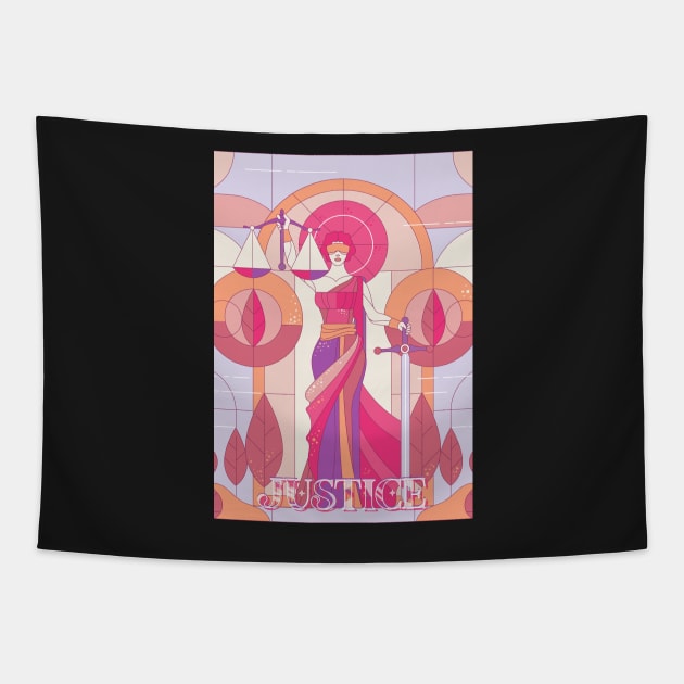 Lady of Justice Themis - Mythology Tapestry by Ravensdesign