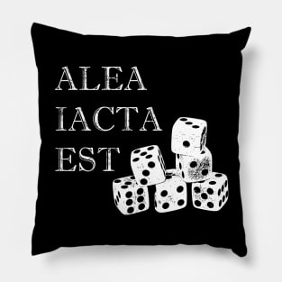 The die is cast-Alea iacta est-dice gaming-Luck Pillow