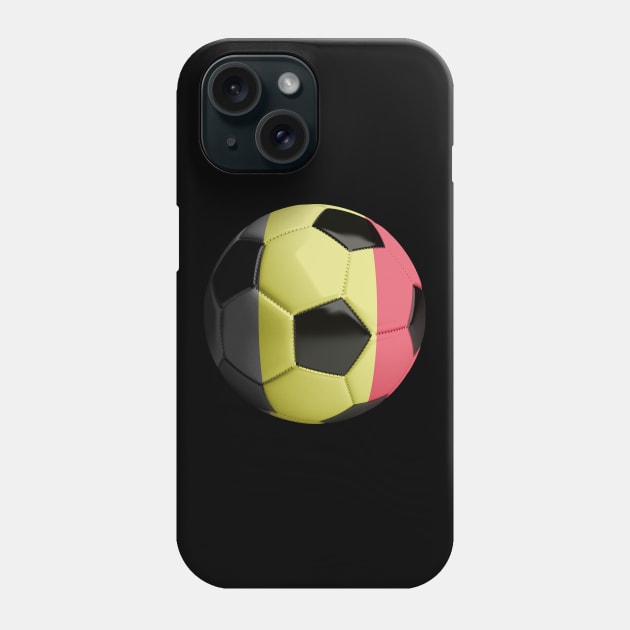 Belgium Flag Soccer Ball Phone Case by reapolo