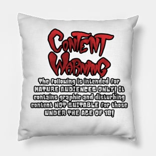 “Content Warning” Pillow