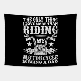 Vintage Motorcycle Rider Biker Dad Tapestry