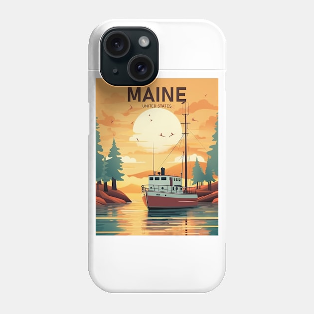 MAINE Phone Case by MarkedArtPrints