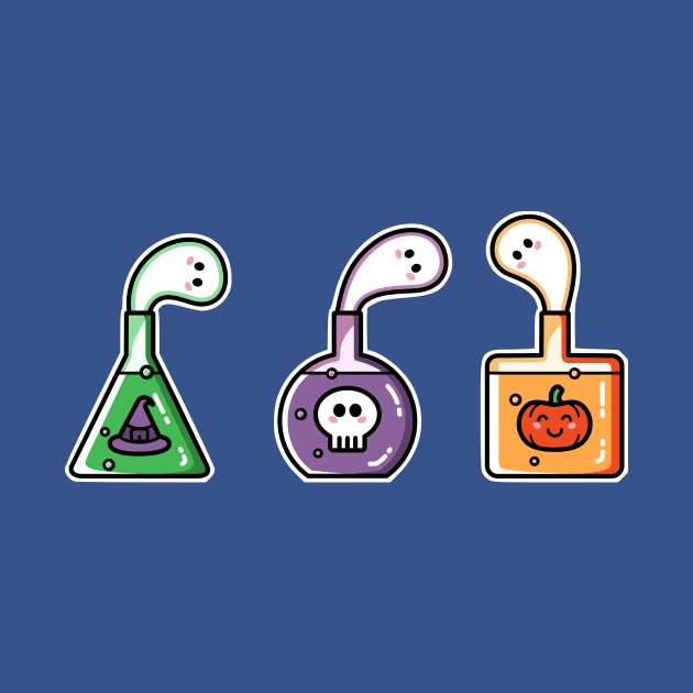 Cute Halloween Ghost Potions by freeves