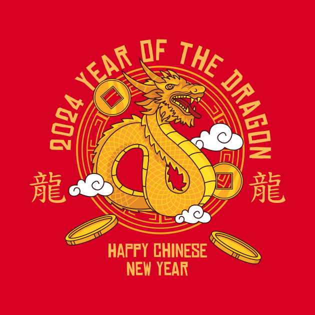 Year of the Dragon | Celebrating the 2024 Chinese Year of the Dragon with a Dance of Mythical Majesty 🐉🎉" by La Moda Tee