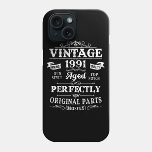 Vintage 1991 29th Birthday Gift 29 Years Old Phone Case