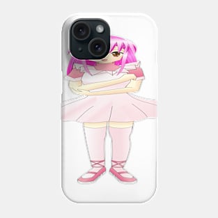 young girl in pink dress Phone Case