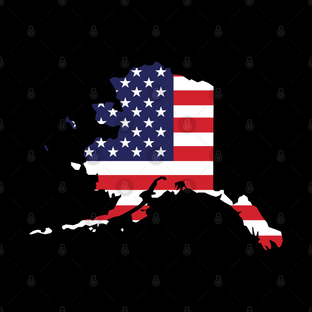 Alaska State Shaped Flag Background by anonopinion