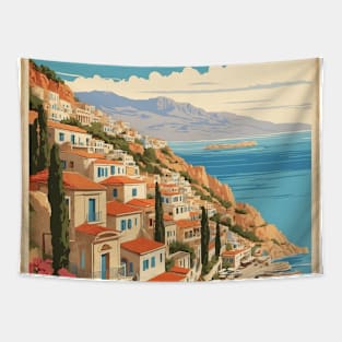 Chalcis Greece Vintage Tourism Travel Tapestry