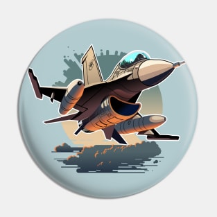 Cartoon fighter plane Pin