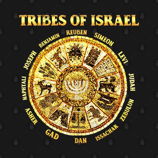 12 Twelve Tribes of Israel Hebrew Israelite Judah Jerusalem by NUMAcreations