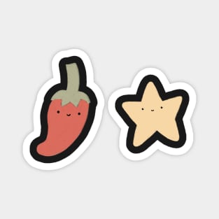 Cute chilli and star Magnet