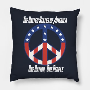 USA One Nation, One People Pillow