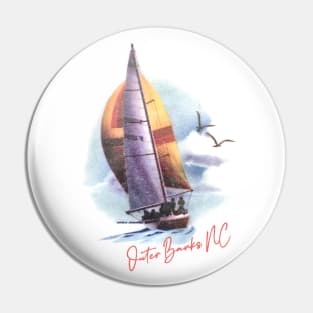 Outer Banks - Retro Sailboat Design Pin