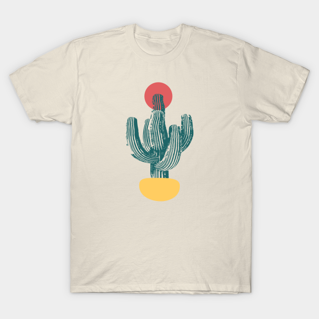 Discover Minimalist Abstract Nature Art  - Cactus - T-Shirt