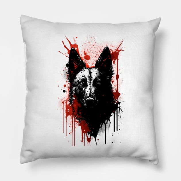 Belgian Shepherd Portrait Pillow by TortillaChief