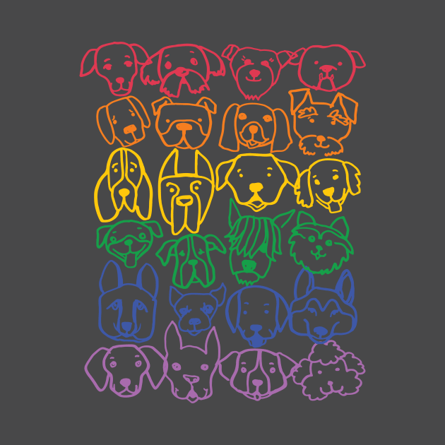 Rainbow Dogs by BigBridgeStudios