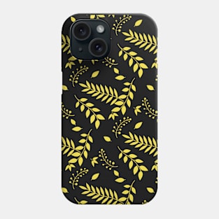 Yellow Botanical Pattern Phone Case