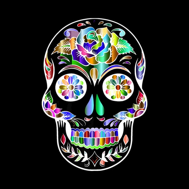 Colorful Skull Skeleton by SkullGrungeSHOP