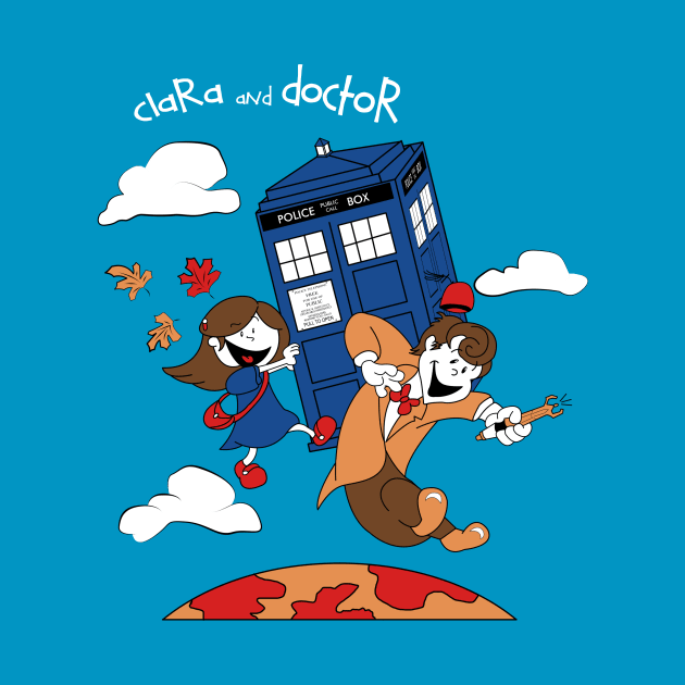 Clara and Doctor travel with Tardis by repalheiros