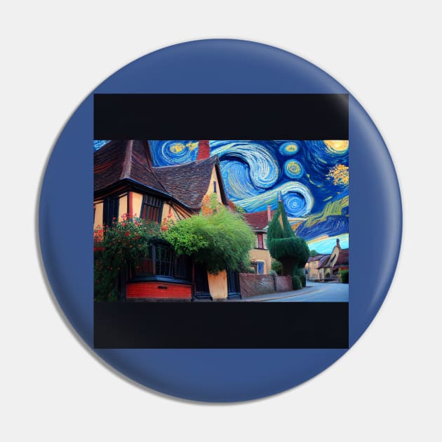 Starry Night Over Godric's Hollow Pin by Grassroots Green