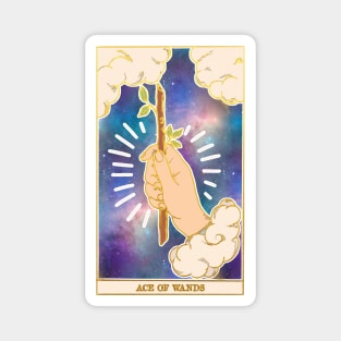 Ace Of Wands - Tarot Card Print - Minor Arcana Magnet