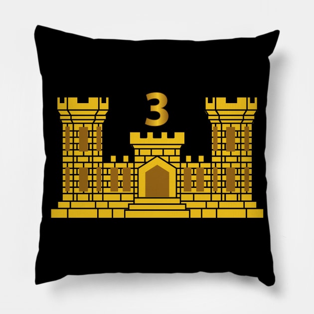 3rd Engineer Battalion w Number wo Txt Pillow by twix123844